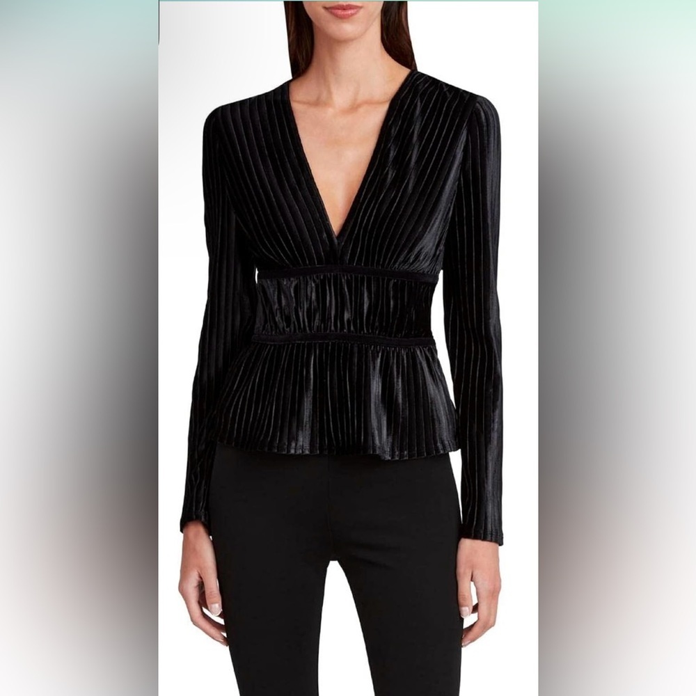 BCBGMaxAzria Black Velvet Top